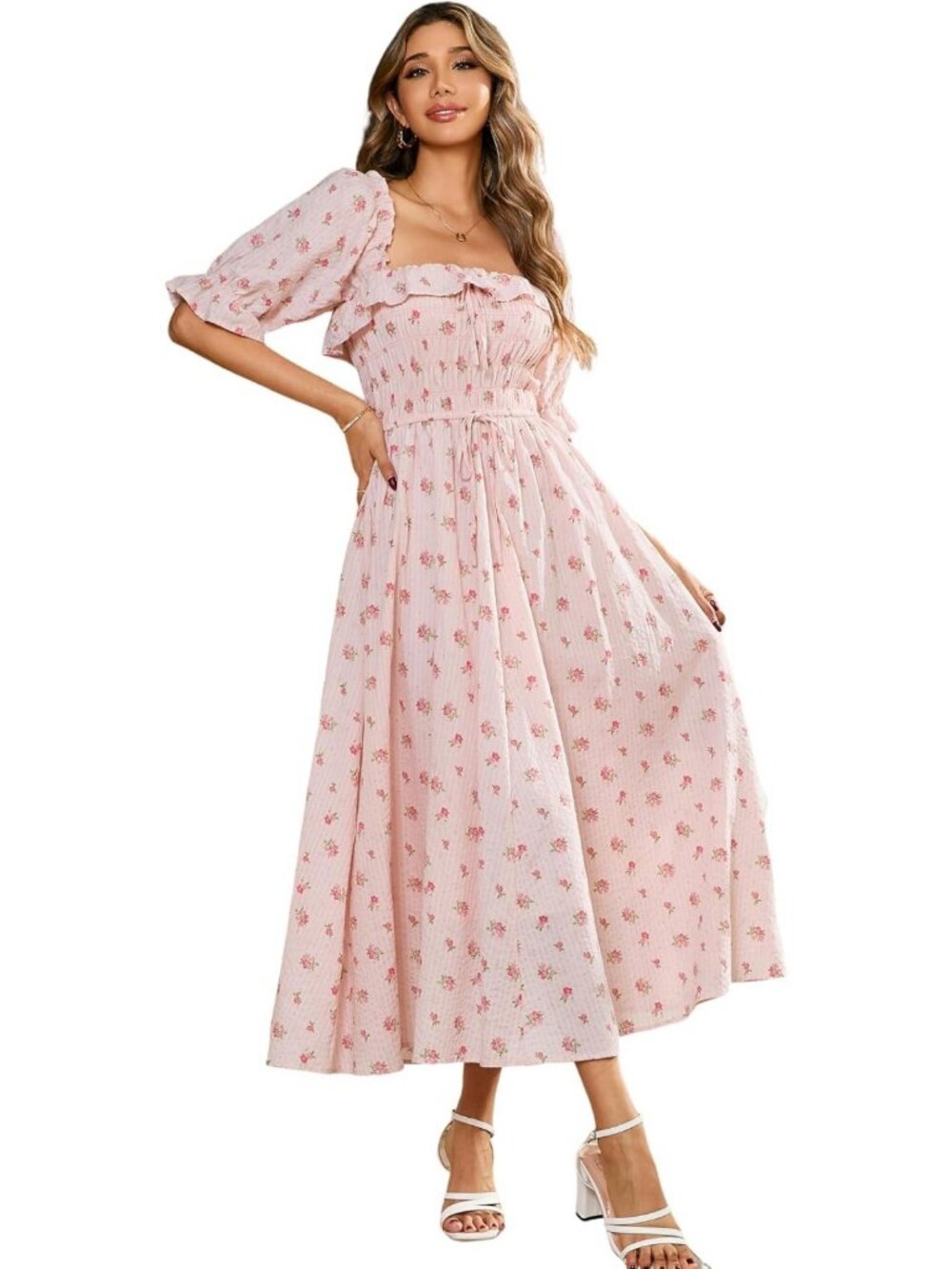 Summer Cotton A-Line Flowy Long Dress for Women - Perfect Casual & Beach Wear